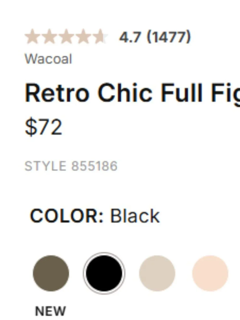 Wacoal Retro Chic Full Figure Underwire Bra Size 36C Style 855186